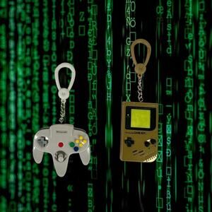 Set 2 Unused Nintendo Gold Gameboy and N64 Game Controller Backpack Clip